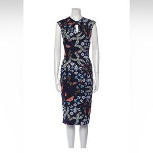 Beautiful Floral Ted Baker London midi sheath dress